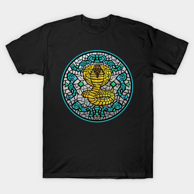 Metal Cobra Mosaic T-Shirt by Dragonbudgie